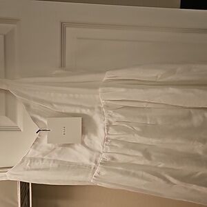 DISSH Spencer White Linen Midi Dress